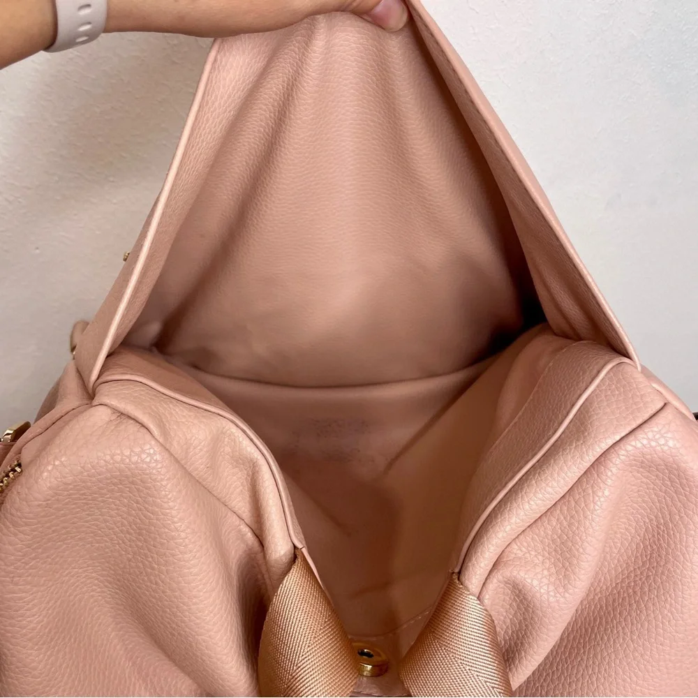 Fawn Design Diaper Bag Messenger Strap Backpack Warm Blush Pink Baby Bag Travel